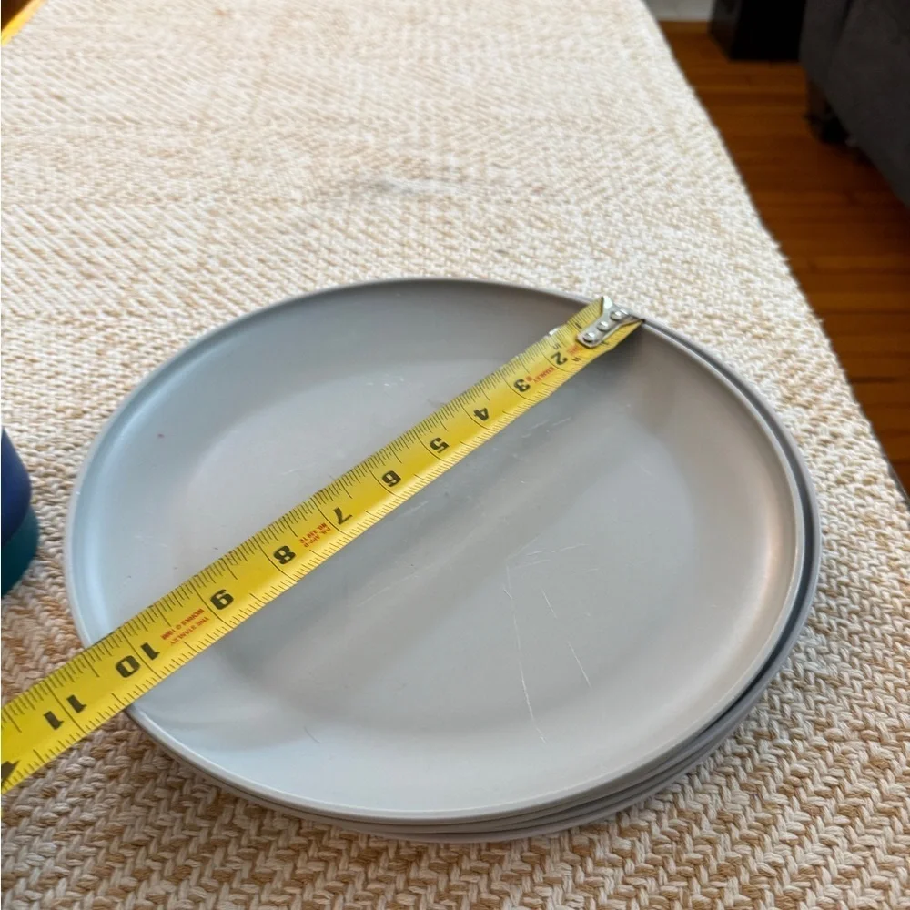 Stackable Blue and Gray Dining Set